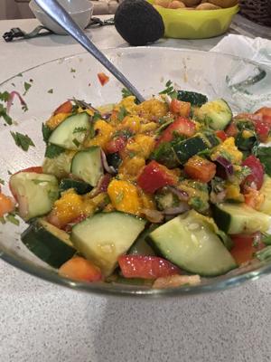 Thai Mango cucumber salad