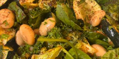 Easy Broccoli and bean salad